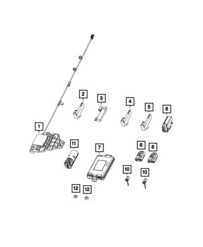 Genuino Mopar Chrysler 300 2019-2023 Llavero Transmisor 68394191AA Foto 1 de 1