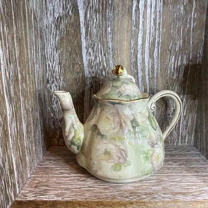 Ashley Peppertree Tabletop Floral Teapot ONLY Porcelain Victorian Tea For One - Picture 1 of 5