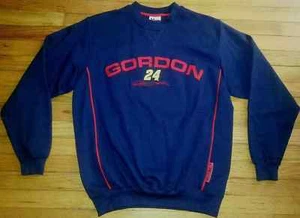 Suéter Chase Authentics NASCAR azul marino borde rojo M #24 Jeff Gordon c129 - Imagen 1 de 6