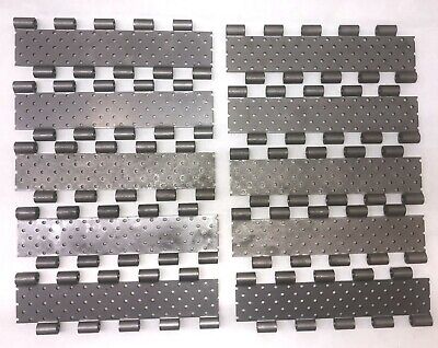 Perforated Steel Conveyor Belt Plates (qty. 10) • 98.85£