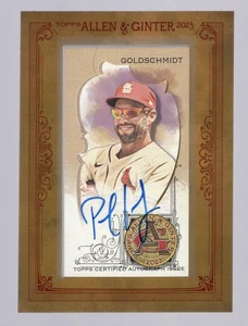 PAUL GOLDSCHMIDT 2023 TOPPS ALLEN & GINTER MINI FRAMED ON CARD AUTO *CARDINALS* - Picture 1 of 2
