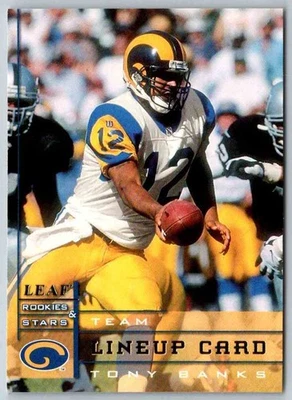1998 Leaf Rookies And Stars Tony Banks #279  Football Card - Image 1 of 2
