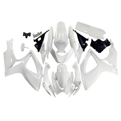 White Fairing Kit For Suzuki GSXR600 GSXR750 2006 2007 K6 ABS Injection Bodywork - Image 1 of 4
