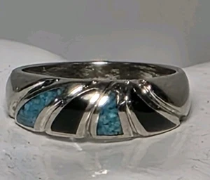 De Colección Firmado Castings On Parade COP 89 Tono Plata Esmalte Turquesa Chips Talla 7 - Imagen 1 de 6