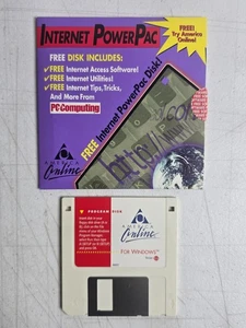 AOL America Online Versione 2.5 Floppy Disk Internet PowerPac PC Computing Vintage - Foto 1 di 8