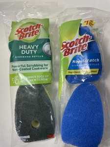 Scotch Brite Dishwand Soap Dispenser Scrubber Refills - Non scratch + Heavy Duty - Picture 1 of 5
