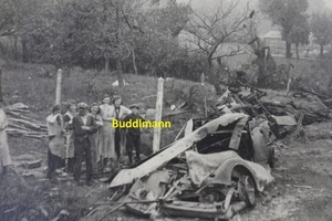 Foto Wehrmacht Vormarsch Zerstörung Auto Spuren des Krieges Belgien - Bild 1 von 3