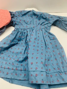American Girl Kirsten Meet Dress Blue Flowered Dress with White Collar - Picture 1 of 9