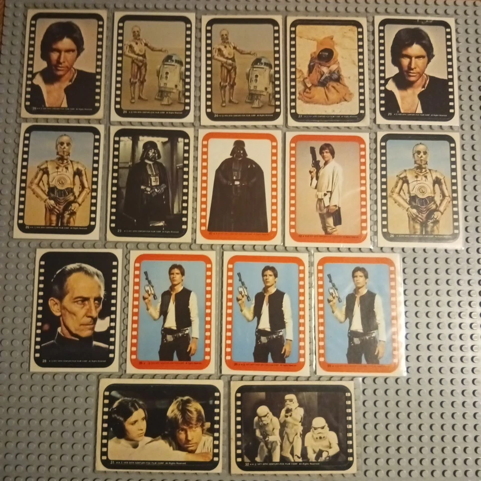 1977 Topps 星球大战系列 3 和 4 贴纸 X16 批量 — 第 1/1 张图片
