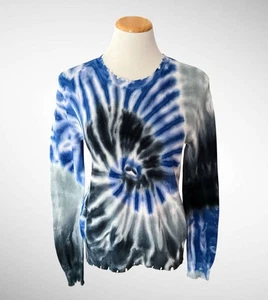Fate Distressed Batik Langarm Pullover Pulli, Gr. S - Bild 1 von 11