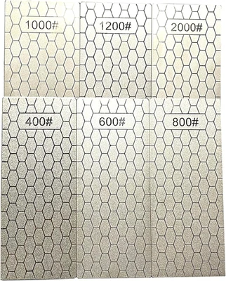 6 Pietre Diamantate per Affilare, 400/600/800/1000/1200/2000, Con Piastra Extra  - Immagine 1 di 4