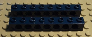 Lego Technic Lochstein 1x8 Dunkelblau 2 Stück - Picture 1 of 1