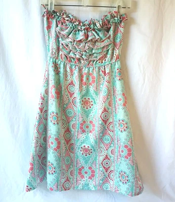 Judith March Anthropogie Mini Dress Strapless Ruffle Front  Lined Sz Small - Image 1 of 4