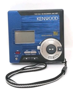 KENWOOD DMC-K9R Portable MiniDisc MD Recorder Player Blue Japan Audio UNTESTED - Picture 1 of 8