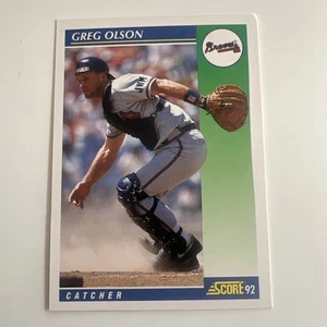 1992 Score Greg Olson Atlanta Braves #474 - Bild 1 von 2