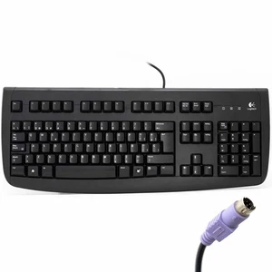Logitech Deluxe 250 Keyboard Ps2 Ps/2 Spanish Layout Wired With Cable - Picture 1 of 3