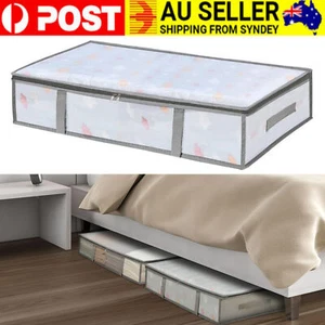 Under Bed Shoe Storage Box Underbed Bra Box Bin Container Bags Shoe Organizers - Picture 1 of 11