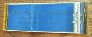 DUTCH LUNCH FULL LENGTH MATCHBOOK COVER -F10 - Picture 1 of 1