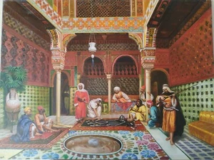 AFTER "Gunsmiths at the Palace of Alhambra, Granada" by Baratti (1849 - 1936). - Picture 1 of 9