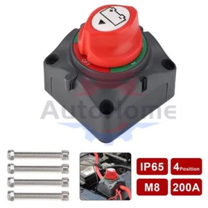 12V Battery Disconnect Rotary Switch Cut On/Off Set for Car RV SUV Marine Boat - Picture 1 of 8