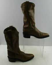 Ladies ACME Brown Leather Round Toe Western Cowgirl boots Size: 5 C* Wide*