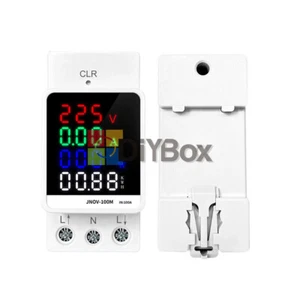 4IN1 Din Rail AC110/220V 100A Voltage Current KWH Electric Energy Monitor Meter - Picture 1 of 11
