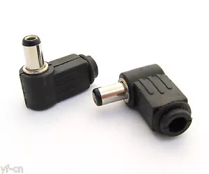 1000 pz connettore di saldatura spina maschio ad angolo retto 2,5 x 5,5 mm 2,5 mm DC nero - Foto 1 di 4