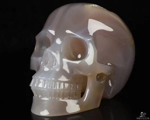 5,0 Zoll Premium brasilianischer Achat geschnitzter Kristallschädel, realistisch, Kristallheilung - Bild 1 von 8