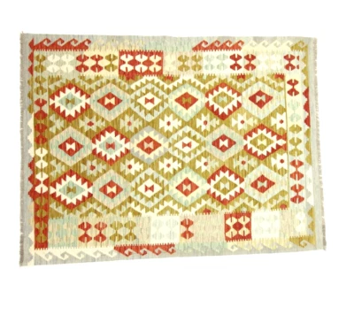 Super Kelim Kilim Afghan Orientteppiche ( 198 x 153  cm) Handgewebt Top - Bild 1 von 4