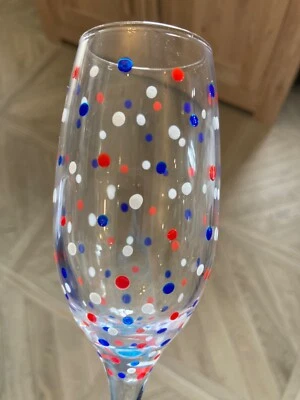 EURO 2024 FOOTBALL glass.Red,White & blue Union Jack/St.George’s Painted glass - Image 1 of 4