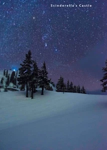 Mt Baker Washington Starry Snowy Night Photo Picture Print 4X6,5X7, 8X10, 8.5X11 - Picture 1 of 1