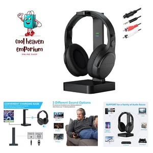 Wireless Headphones for TV Watching with Digital Optical RCA 2.4GHz RF Transm... - Picture 1 of 8