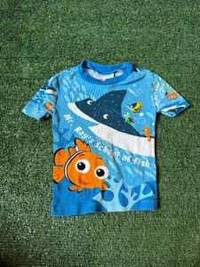 Vtg Disney Finding Nemo Promo Shirt Youth Sz 4 Dory Cartoon Movie Funny FLAWS - Picture 1 of 8