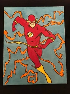 Der Blitz - Ölgemälde - Original DC Comic - Bild 1 von 3