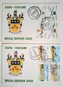 1972 Staffa Scotland stamps on FDCs x 2 - Picture 1 of 1