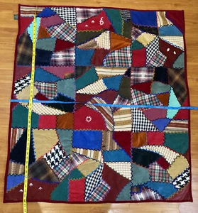 Bath & Body Work Crazy Quilt Wall Tapestry Velvet Backing. Vintage. - Picture 1 of 7