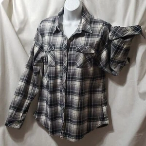 Cabela's. Shacket. Knopfleiste, schwarz-weiß kariert, Taschen. Größe L. Neu ohne Etikett - Bild 1 von 16