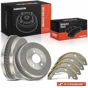Brake Drums + Ceramic Brake Shoes Rear for Ford Taurus 2001-2007 Mercury Sable - Picture 1 of 10