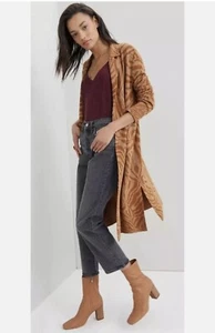 Anthropologie Maeve Ayla Knit Duster Sweater TIGER Animal Print Women’s S - Picture 1 of 6