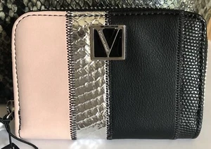 Victorias Secret Wallet Organizer The Victoria Small Wallet Black Exotic Mix - Picture 1 of 4