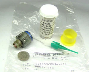 MILITARY AIRCRAFT FA18 AMPHENOL D38999/26JA35SA NOS ELECTRICAL CONNECTOR 6 PIN - Picture 1 of 10