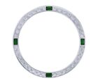 Created Emerald  Bezel For 36Mm Rolex Tudor Black Bay Automatic Watch White