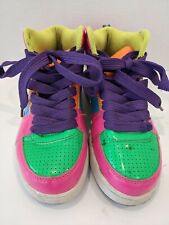 OCEAN PACIFIC OP Girls Multi Color Athletic High Top Sneaker~Size 4~Fluorescent