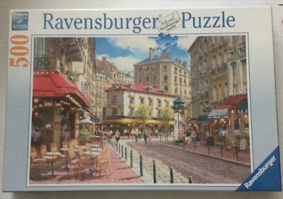 Ravensburger 500 Piece Jigsaw Puzzle Quaint Shops Boutiques Paris France Sealed - Image 1 of 2