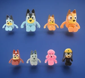 Bluey and Friends Cake Toppers Mini Action Figures 5cm 8 Piece Set - Picture 1 of 8