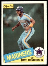 1985 O-Pee-Chee Dave Henderson Baseball Cards #344