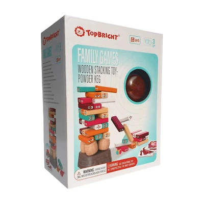 TOPBRIGHT Pädagogisches Kinderspiel ab 3 Jahre Holzspielzeug Wackelturm - Bild 1 von 3