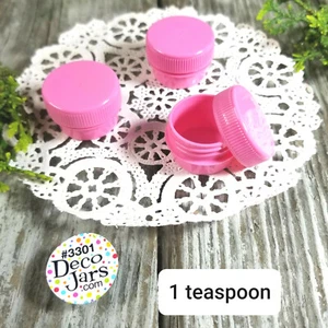 50 frascos de plástico de polipropileno opacos ROSADOS 1/4 OZ contenedor 3301 frascos decorativos  - Imagen 1 de 6