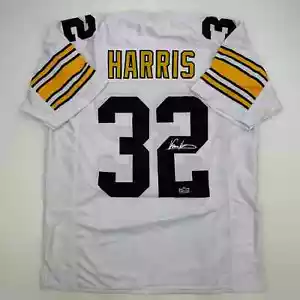 Facsimile Autographed Franco Harris Pittsburgh White Reprint Jersey Size Mens XL - Picture 1 of 4
