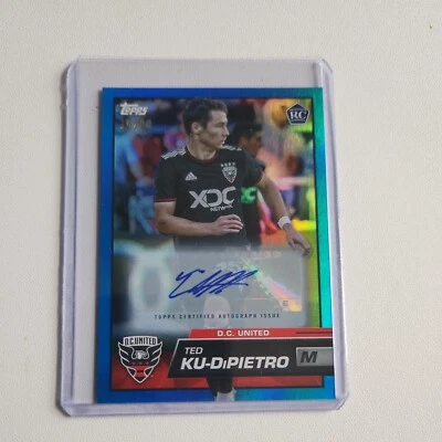 2023 MLS Topps Ted Ku-DiPietro Autograph Blue Refractor /99 - Image 1 of 2